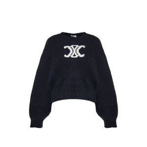 Celine Women Triomphe Cotton Sweater